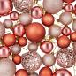 Preview: Weihnachtskugeln 100 Stk. Rosa und Rose 3 / 4 / 6 cm