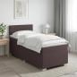 Preview: ARDEBO.de - Boxspringbett mit Matratze Dunkelbraun 90 x 200 cm Stoff