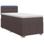 Preview: Boxspringbett mit Matratze Dunkelbraun 100 x 200 cm Stoff