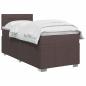 Preview: Boxspringbett mit Matratze Dunkelbraun 100 x 200 cm Stoff