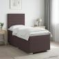 Preview: ARDEBO.de - Boxspringbett mit Matratze Dunkelbraun 100 x 200 cm Stoff