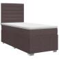 Preview: Boxspringbett mit Matratze Dunkelbraun 100 x 200 cm Stoff