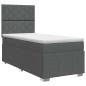 Preview: Boxspringbett mit Matratze Dunkelgrau 100 x 200 cm Stoff