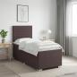 Preview: Boxspringbett mit Matratze Dunkelbraun 90 x 200 cm Stoff