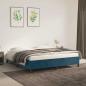 Preview: ARDEBO.de - Bettgestell ohne Matratze Dunkelblau 180x200 cm Samt