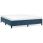 Preview: Bettgestell ohne Matratze Dunkelblau 180x200 cm Samt
