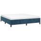 Preview: Bettgestell ohne Matratze Dunkelblau 180x200 cm Samt