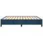 Preview: Bettgestell ohne Matratze Dunkelblau 180x200 cm Samt