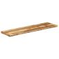 Preview: Tischplatte mit Baumkante 180x40x2,5 cm Raues Mango Massivholz