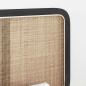 Preview: Kopfteil mit Kopfteil Schwarz 180 x 55 x 3 cm Rattan