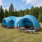 Preview: ARDEBO.de - Familienzelt mit Regenschutz wasserdicht 5 Personen Blau