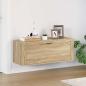 Preview: ARDEBO.de - Wand-Schuhschrank Sonoma-Eiche 100x35x38 cm Holzwerkstoff