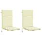 Preview: Hochlehner-Auflage GEMERT 2 stk. 100 % Polyester Creme