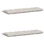 Preview: Bankkissen VIANEN 2 stk. 100 % Polyester Weiß 180 x 50 x 12 cm