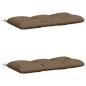 Preview: Bankkissen VIANEN 2 stk. 100 % Polyester Taupe 120 x 60 x 12 cm