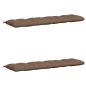Preview: Bankkissen VIANEN 2 stk. 100 % Polyester Taupe 190 x 50 x 12 cm