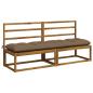 Preview: Bankkissen VIANEN 2 stk. 100 % Polyester Taupe 190 x 50 x 12 cm