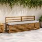 Preview: ARDEBO.de - Bankkissen VIANEN 2 stk. 100 % Polyester Weiß 200 x 40 x 12 cm