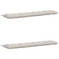 Preview: Bankkissen VIANEN 2 stk. 100 % Polyester Weiß 200 x 40 x 12 cm