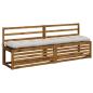 Preview: Bankkissen VIANEN 2 stk. 100 % Polyester Weiß 200 x 40 x 12 cm