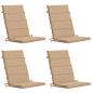 Preview: Hochlehner-Auflage GEMERT 4 stk. 100 % Polyester Sand