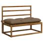 Preview: Bankkissen VIANEN 100 % Polyester Taupe 120 x 60 x 12 cm