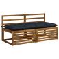 Preview: Bankkissen VIANEN 100 % Polyester Dunkelblau 140 x 60 x 12 cm