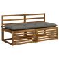 Preview: Bankkissen VIANEN 100 % Polyester Grau 150 x 60 x 12 cm