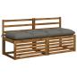 Preview: Bankkissen VIANEN 100 % Polyester Grau 140 x 50 x 12 cm