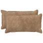 Preview: ARDEBO.de - Wurfkissen 2 stk. HOUTEN Taupe 40 x 70 cm Mikrofaser Fleece