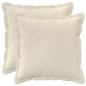 Preview: ARDEBO.de - Wurfkissen 2 stk. HOUTEN Creme 35 x 35 cm Mikrofaser Fleece