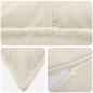 Preview: Wurfkissen 2 stk. HOUTEN Creme 70 x 70 cm Mikrofaser Fleece