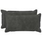 Preview: ARDEBO.de - Wurfkissen 2 stk. HOUTEN Anthrazit 40 x 70 cm Mikrofaser Fleece