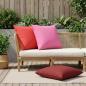 Preview: Wurfkissen 2 stk. HEERLEN Weinrot 80 x 80 cm Polyester