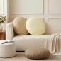 Preview: Wurfkissen 2 stk. HEERLEN Taupe Durchmesser 60 cm Polyester