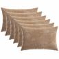 Preview: Wurfkissen 6 stk. HEERLEN Braun 40 x 60 cm Chenille-Stoff