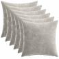 Preview: Wurfkissen 6 stk. HEERLEN Hellgrau 30 x 30 cm Chenille-Stoff