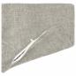 Preview: Wurfkissen 6 stk. HEERLEN Hellgrau 30 x 30 cm Chenille-Stoff