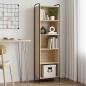 Preview: ARDEBO.de - Bücherregal 55,5 x 33 x 174 cm Holzwerkstoff Sonoma-Eiche