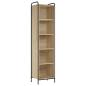 Preview: Bücherregal 55,5 x 33 x 174 cm Holzwerkstoff Sonoma-Eiche