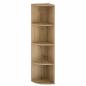 Preview: Eckregal 4 Ebenen 41,5 x 41,5 x 143 cm Holzwerkstoff