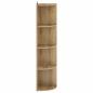 Preview: Eckregal 4 Ebenen 41,5 x 41,5 x 143 cm Holzwerkstoff