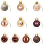 Preview: Weihnachtskugelset 150 stk. Champagner und Braun