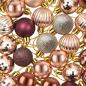 Preview: Weihnachtskugelset 150 stk. Champagner und Braun