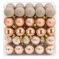 Preview: Weihnachtskugelset 100 stk. Champagner und Braun 4 cm
