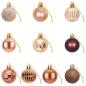 Preview: Weihnachtskugelset 100 stk. Champagner und Braun 4 cm