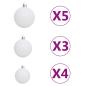 Preview: Künstlicher Weihnachtsbaum Nordmann LED & Kugeln Grün 150 cm