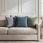 Preview: ARDEBO.de - Wurfkissen 6 stk. HEERLEN Hellblau 40 x 40 cm Chenille-Stoff