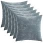 Preview: Wurfkissen 6 stk. HEERLEN Hellblau 40 x 40 cm Chenille-Stoff