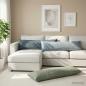 Preview: Wurfkissen HEERLEN Hellblau 40 x 145 cm Chenille-Stoff